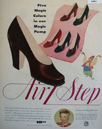 Air Step Magic Pump Shoes 1950 Ad