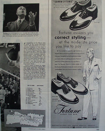 Fortune Shoes for Men 1951 Ad
