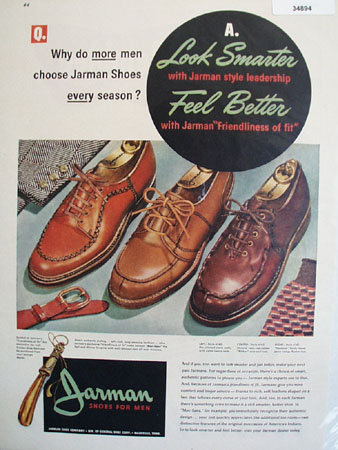Jarman Shoes for Men 1947 Ad