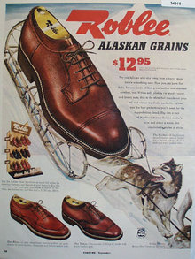 Roblee Shoes Alaskan Grains 1952 Ad