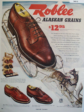 Roblee Shoes Alaskan Grains 1952 Ad