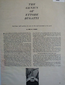 Ettore Bugatti Ken W. Purdy 1957 Article