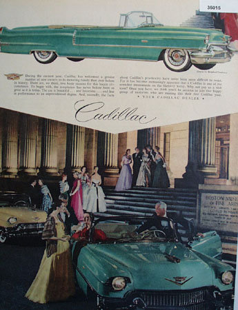 Cadillac at Boston Museum of Fine Arts 1956 Ad
