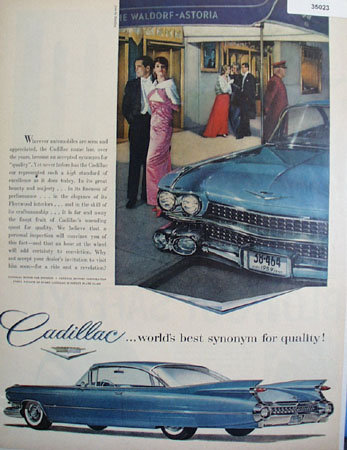 Cadillac Motor Car Division GM Corp. 1959 Ad