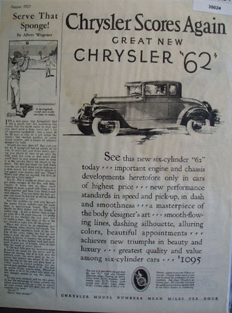 Chrysler Scores Again 1927 Ad