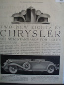 Chrysler New Eights 1930 Ad.