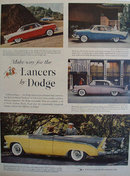Dodge Lancers Cars 1956 Ad