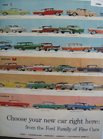 Ford Family Of Fine Cars 1957 Ad