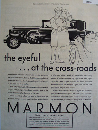 Marmon Eight Car 1930 Ad