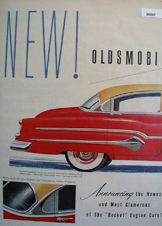 Oldsmobile Rocket 98 Car 1951 Ad.