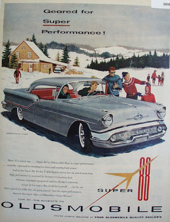 Oldsmobile Super 88 Holiday Coupe 1957 Ad
