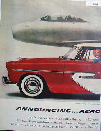 Plymouth Belvedere 4 door Hardtop Sport Sedan. 1955 Ad.