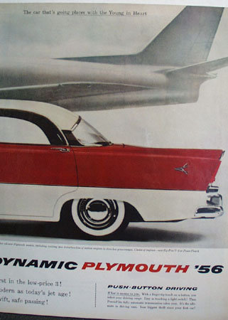 Plymouth Belvedere 4 door Hardtop Sport Sedan. 1955 Ad.