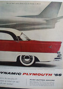 Plymouth Belvedere 4 door Hardtop Sport Sedan. 1955 Ad.