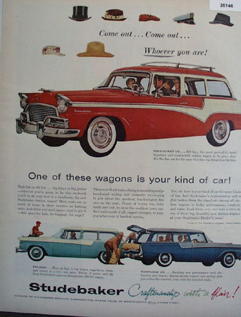 Studebaker Pinehurst, Pelham, Parkview 1956 Ad.