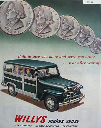 Willys Makes Sense 1951 Ad