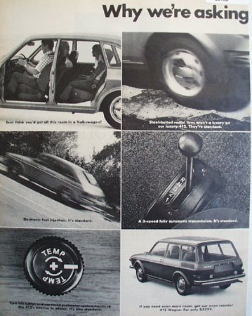 Volkswagen 412 Luxury Family Sedan 1972 Ad