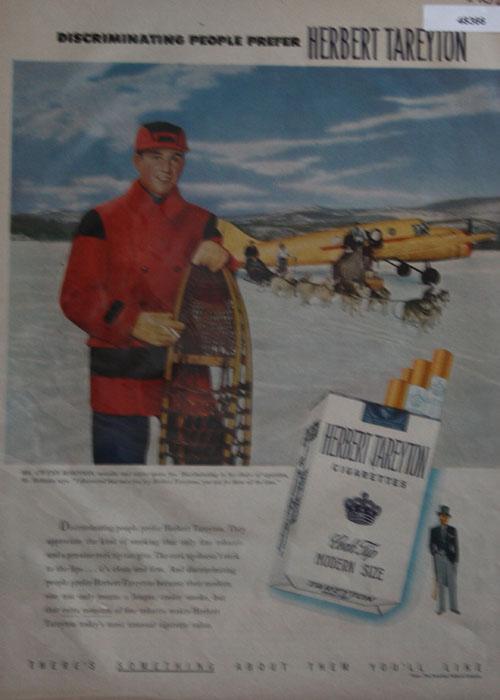 Herbert Tareyton Cigarettes 1952 Ad.