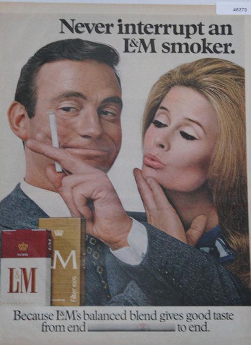 L&M Cigarettes 1968 Ad.