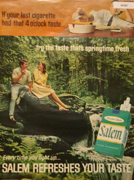 Salem Menthol Cigarette 1968 Ad