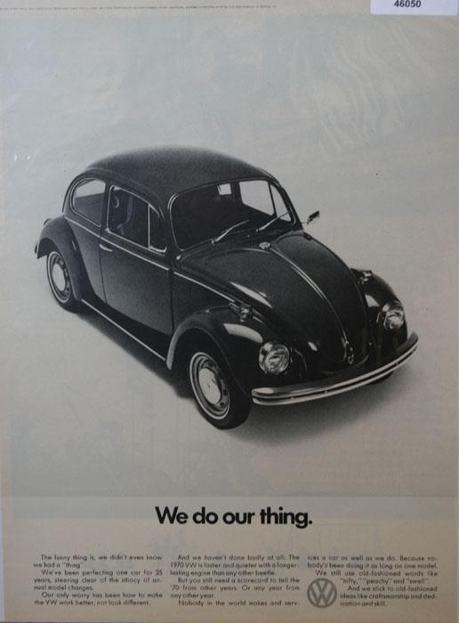 Volkswagen Bug 1970 Ad.