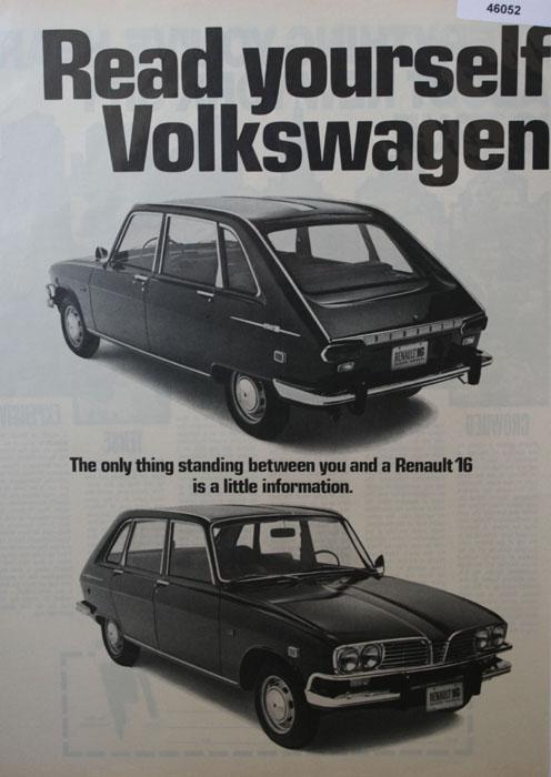 Renault 16 Car 1970 Ad
