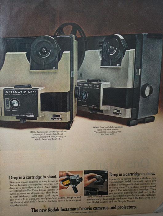Kodak Drop in Movies 1970 Ad.