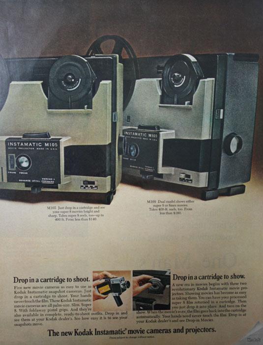 Kodak Drop in Movies 1970 Ad.