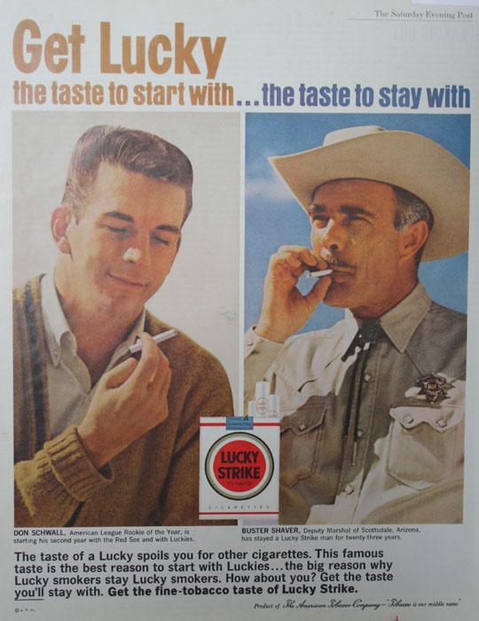 Lucky Strike Cigarettes 1962 Ad