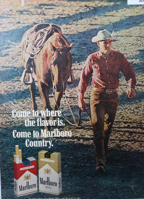 Marlboro Red or Longhorn 100s Cigarettes 1970 Ad