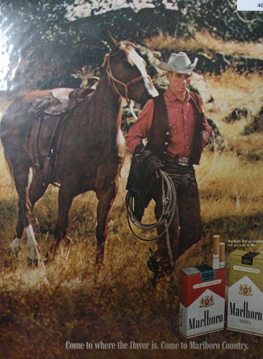 Marlboro Red And Longhorn 100s 1970 Cigarettes Ad.