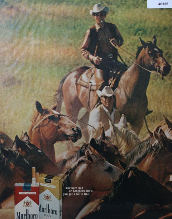 Marlboro Red And Longhorn 100s 1970 Cigarettes Ad