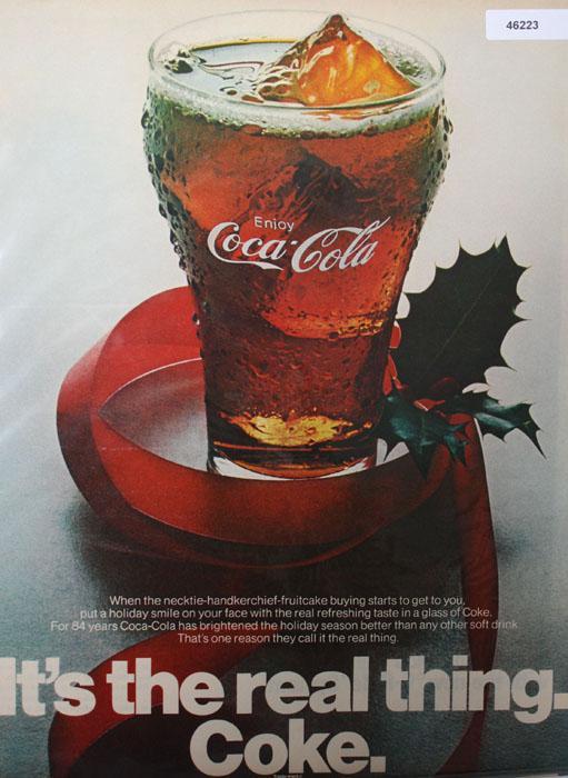 Coca Cola Real Thing 1970 Ad.