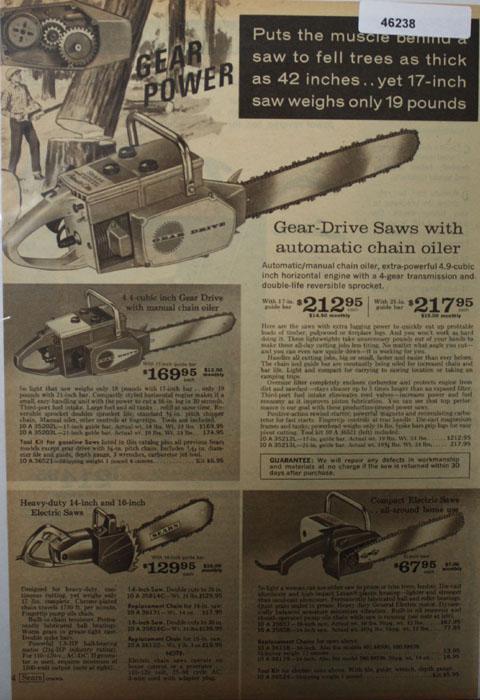 Sears Chain Saw 1967 Ad
