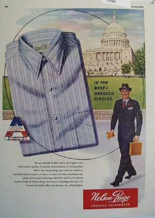 Nelson Paige Shirts Best Dressed Circles Ad 1947