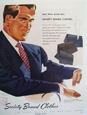 Society Brand Clothes Just How Good Ad 1949