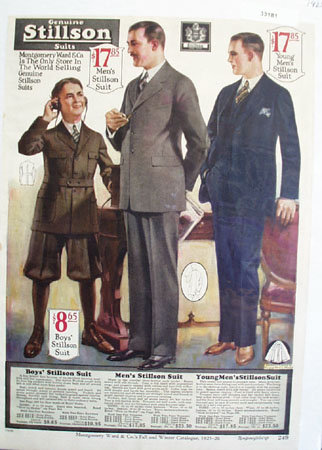 Montgomery Ward Stillson Suits Ad 1925