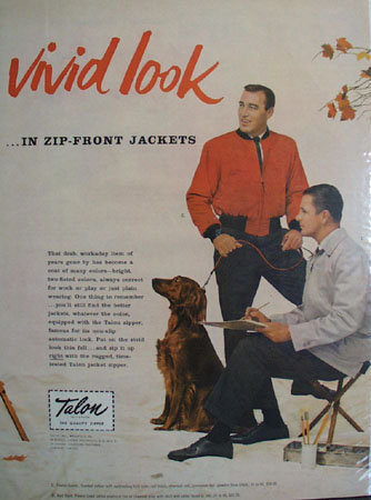 Talon Fastener Vivid Look Ad 1955
