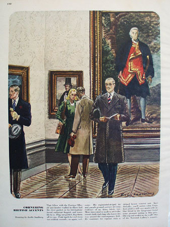 Cornering British Accents Clothing Ad 1947