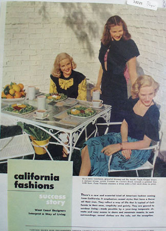 California Fashions Yvonne de Carlo Ad 1947