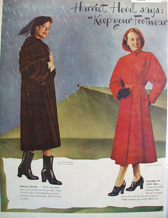 Hood Rubber Co Footstep Fashions Ad 1949