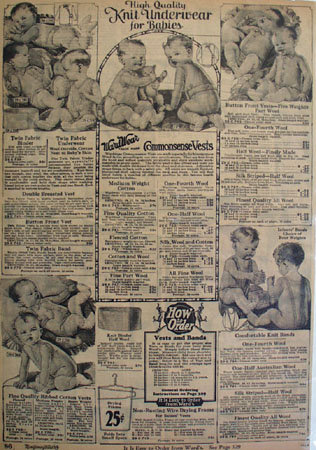 Montgomery Ward Underwear For Babies Ad 1925