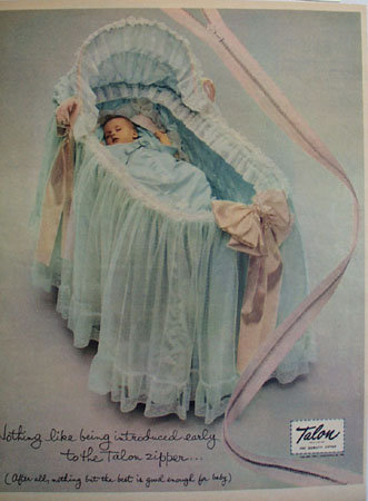 Talon Fastener Bassinet Cover Ad 1951