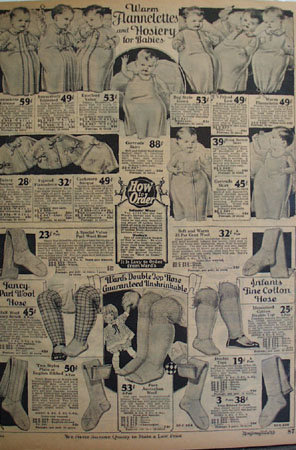 Montgomery Ward Flannelettes For Babies Ad 1925