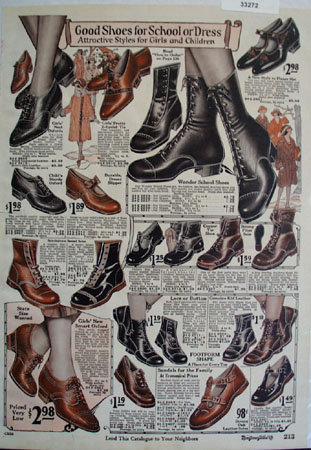 Montgomery Ward Shoes For School Ad 1925