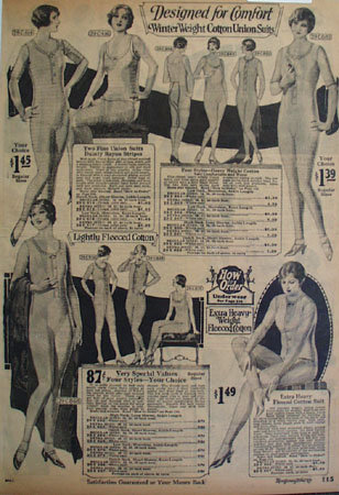 Montgomery Ward Winter Wt. Ladies Union Suits Ad 1925