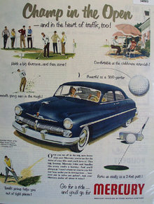 Mercury Golf Scene 1950 Ad