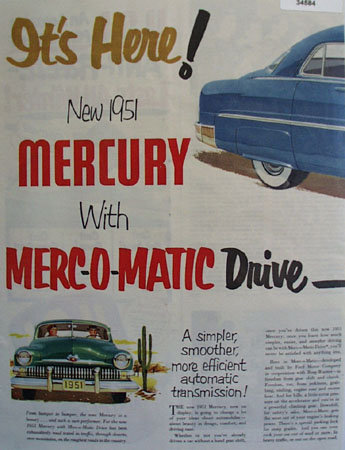 Mercury Merc-O-Matic Drive 1950 Ad