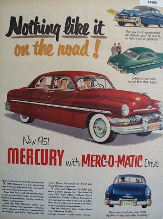Mercury Nothing Like It 1950 Ad