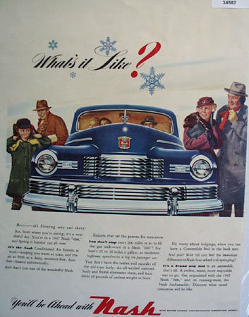 Nash Motor Division Winter Weather 1947 Ad